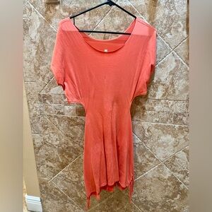 RVCA small coral cut out dress